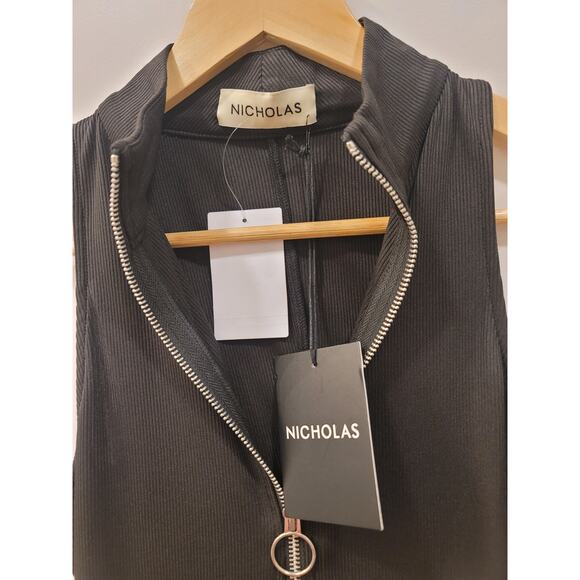 Nicholas Black Ribbed Romper - Picture 6 of 9